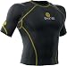 SKINS Short Sleeve Tops Men's Compression Clothing (Black/Yellow), L