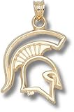 Michigan State Spartans Solid 10K Gold Spartan Pendant
