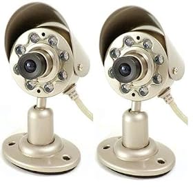 Q-See QSICC2PK Indoor Color CMOS Camera Kit with Night Vision & Audio (2- Pack)