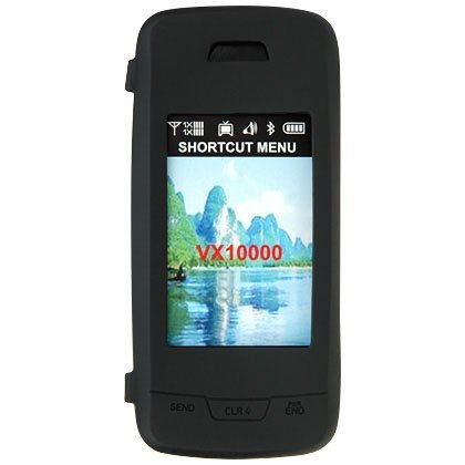 PCMICROSTORE Brand LG Voyager VX-10000 VX10000 Premium Black Silicone Skin Case Cover