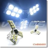 2 WHITE MSMT 18 LED DOME LIGHT BULBS 194 158 168 2825