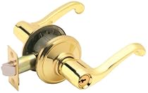Schlage F51VFLA505 Flair Entry Lever, Bright Brass