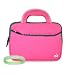 Toshiba Mini NB200 Series NB205-N313/P 10.1-Inch Posh Pink Netbook NEOPRENE SLEEVE CASE Cover Pouch Carrying Bag with Dual Pocket and Handles --- PINK + Vangoddy tm, Live*Laugh*Love wrist band!!!