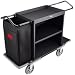 Rubbermaid Commercial 9T62 55" Length x 22" Width x 44" Height, Black Color, High Capacity Housekeeping Cart