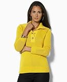 Lauren by Ralph Lauren Petite Sweater, Aleksandra Cotton Turnlock Golden Yellow P/M