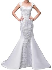 Dropped   Waistline Satin Mermaid Sequined  Dress