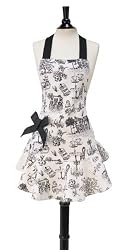 Jessie Steele Bib Josephine Caf&eacute; Toile Apron