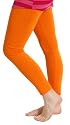 Ladies Orange Ankle Length Leggings Long Footless Sizes 8-14