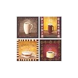 McGowan TT00580 Tuftop Coffee Time Coasters Set of 4