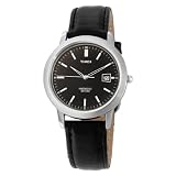Timex Mens T21752 Classic Black Leather Strap Watch
