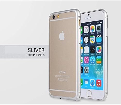 [Aluminum Metal Frame] Titanium Series Modern Metallic Arc Bumper Case for iPhone 6 4.7"
