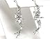 Beautiful Dancing Crystal Mermaid Charm Earrings Silver Tone