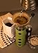 Sun's Tea 12oz 3-piece Strong Double Wall Glass Tea Tumbler (Travel Mug) with Strainer (flat top lid)