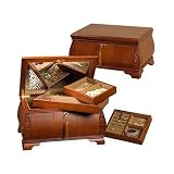 Mele Cassandra Locking Walnut Jewelry Box