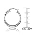 Hoops & Loops Sterling Silver Intertwining Square-Tube Polished Hoop Earrings, 25mm