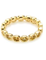 MELINDA MARIA "Pod Collection" Yellow Diamond Teeny Pod Ring, Size 7