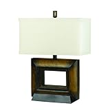 AF Lighting 7966-TL Elements Plantation Light 150W 3-Way Edison Base Table Lamp, Antique Aged Faux Wood, Natural Linen Hard Back Shade AF Lighting 7966-TL Elements Plantation Light 150W 3-Way Edison Base Table Lamp, Antique Aged Faux Wood, Natural Linen Hard Back Shade