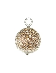 16mm Size Brown Diamond Pave Bead Pendant Fashion Jewelry