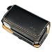 Universal Horizontal Large Eva Pouch Leather Case with Clip - Black for Audiovox 6600, 6700, Palm Treo 600, 650, 700w, 700p, 700wx, 680, 750, 755p,htc 8125, 8525, 8925, Mda, Wing, 6800, Samsung I730, I830, I760, Blackberry 8800, 8820, 8830, 8300, 8310, 83