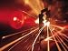 Red Laser Light Focused Through Lens Blasts Pin Point Hole Through Razor in Thousandt...