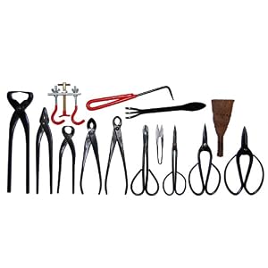 14-pc Bonsai Tool Set Carbon Steel by Oriental Touch