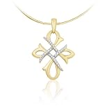 10k Two Tone Gold Stylish Knot Diamond Pendant , 18 415nSImEX2L. SL160 10k Two Tone Gold Stylish Knot Diamond Pendant , 18