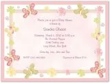 Butterflies Baby Shower Invitations - Set of 20