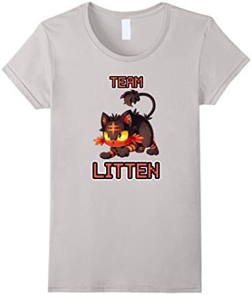 Women's Team Litten T-Shirt For Men's  Woman's Kids Medium Silver