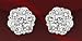 14K White Gold Diamond Cluster Earrings - 1.90 Ct.
