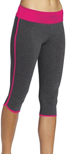 Niceclo Women's Sports Pants Yoga Capri Leggings XX-Large Rose Red