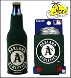 SET OF 2 OAKLAND ATHLETICS CAN & BOTTLE KOOZIE COOLER