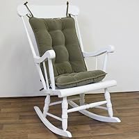Greendale Home Fashions Standard Rocking Chair Cushion Set- Cherokee Solid, Sage
