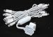 Novelty Lights 50 Light LED Twinkle Christmas LED Mini Light Set, Outdoor Curtain Fairy Wedding String Lights, Non-Connectable, Warm White, White White, 7 Feet