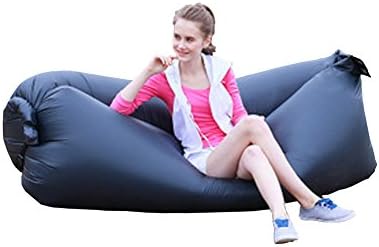 Outdoor Lamzac Inflatable Beech Lounge, Easy Inflatable, Comfortable Beach Bag Including Beer Holder, Relax and Stylish Beech Bag, New Lightweight Inflatable Bag 2016(Black)