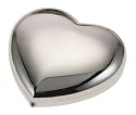 Silver Plated Heart Shaped Compact Mirror