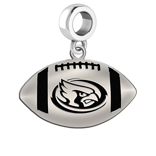 Iowa State Cyclones Sterling Silver Football Cut Out Drop Charm Fits All European Style Charm Bracelets