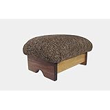 Padded Foot Stool Cocoa Brown 7" Tall Chic (Made in the USA)