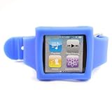 Silicone Sports Wrist Strap Wrist Band Watch Band for iPod Nano 6th Blue