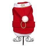 Dog and Cat Warm High Quality Hooded Santa COSTUME - Small - Red - Mommy, I am Ready to be a Perfect Santa's Little Helper - Only 1 Left