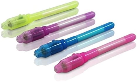 BESTOE Invisible Ink Pen and Black Light - 4 Pack