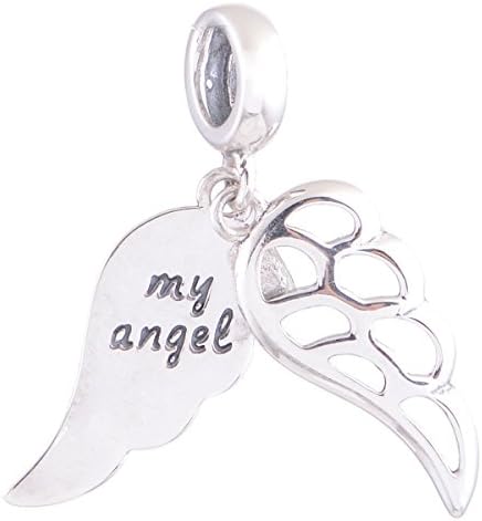 Bo Rong Angle Wing Charms Pendants " My Angle " Mother's Day Gift Women Jewelry