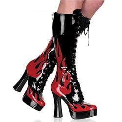 Lack-Stiefel Flame Größe: 38