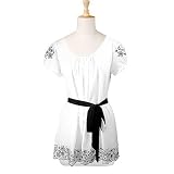 Embroidered Yoke Voile Tunic (Petite, Tall & Misses Sizes XS-3X)