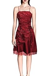 Floral Print Satin Sequined Embroidered Stretchy Jeweled  Dress