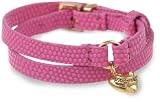 Juicy Couture Jewelry Pink Leather Double Wrap Bracelet, 14.57"