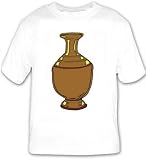 T-shirt with pottery, vessel, flower, vase, China, Asia, jar