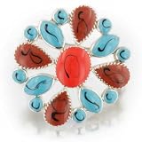 Pugster Vintage Multicolored Flower Brooches & Pins