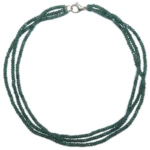 Buy 14k Yellow Gold Emerald Roundel Triple Strand Necklace, 16 by Amazon.com Collection