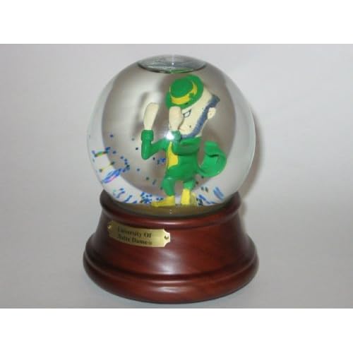 NOTRE DAME FIGHTIN' IRISH Leprachaun Wooden Base MUSICAL