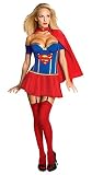 UPC 883028989874 product image for Secret Wishes Womens DC Comics Supergirl Corset Costume, Red/White/Blue, Large | upcitemdb.com